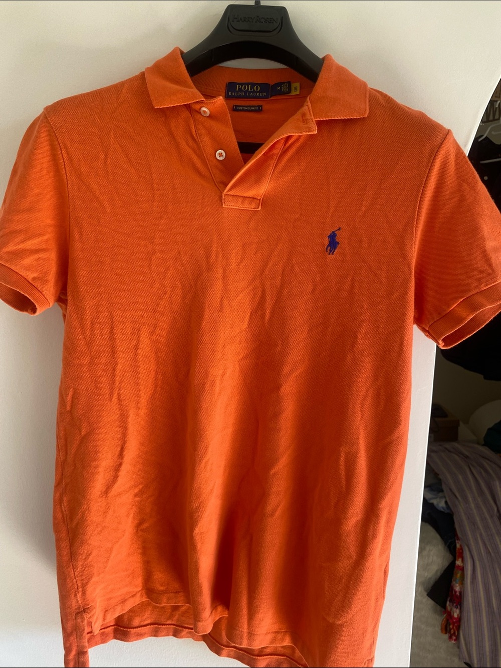 Polo by Ralph Lauren Orange Polo with Navy Embroidered Pony